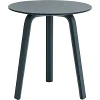 HAY Bella Table Basse Blue Charcoal Lacquered Solid Oak | Ø 45 cm x H 49 cm