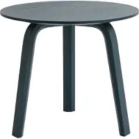 HAY Bella Table Basse Blue Charcoal Lacquered Solid Oak | Ø 45 cm x H 39 cm