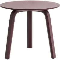 HAY Bella Table Basse Bordeaux Lacquered Solid Oak | Ø 45 cm x H 39 cm
