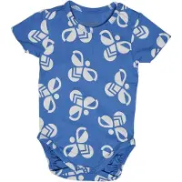 Hummel Barboteuse / body 'Mini Bold Bee' bleu foncé / blanc