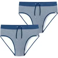 Schiesser Maillot de bain ' Ocean Swim ' bleu / blanc