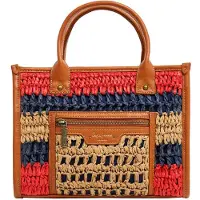 Pepe Jeans Sacs à main 'Zadie London' bleu marine / cognac / rouge orangé