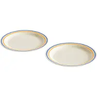 HAY Sobremesa Assiettes Ø24,5 cm - Lot de 2 Blue|Yellow