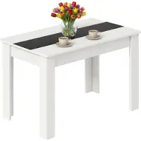 VCM Table à manger , table de cuisine à base de bois H. 75 x W. 115 x D. 80 cm, table à manger compacte pour cuisine et coin repas, table Disalo