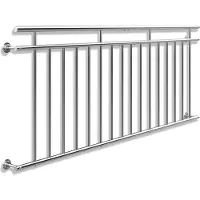 Monzana Balustrade de balcon français acier 90x225cm