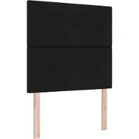 vidaXL Tête de lit LED avec bandes lumineuses LED Noir 90 cm Tissu