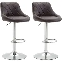 CLP lot de 2 tabourets de bar Lazio en similicuir