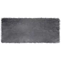 vidaXL Tapis en Peau de Mouton Synthétique Anthracite 100 x 200 cm