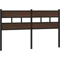 vidaXL Tête de lit de rechange aspect chêne brun 135 cm acier et bois composite