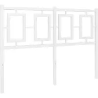 vidaXL Tête de lit de rechange en métal blanc 120 cm