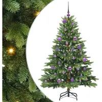 vidaXL Sapin de Noël artificiel avec 150 LED Vert 150 cm PE et PVC