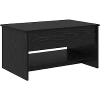 vidaXL Table basse noire imitation chêne 80 x 50,5 x 41,5 cm