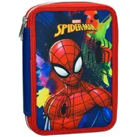 Giovas Trousse à crayons remplie Spiderman Splotch 2 étages