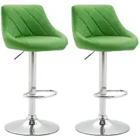 CLP lot de 2 tabourets de bar Lazio en similicuir