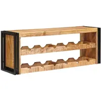 vidaXL Étagère à vin 100 x 45 x 33 cm Bois de mangue brut solide