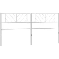 vidaXL Tête de lit de rechange en métal blanc 193 cm