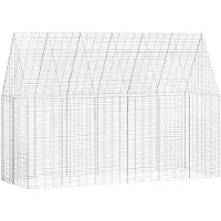 vidaXL Cage à lapins Argent 300 x 100 x 210 cm Acier galvanisé