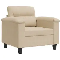 vidaXL Chaise de canapé crème 60 cm tissu microfibre