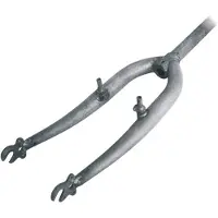 Mvtek Hi Set 25.4x200 Mm Bmx Fork Argenté 20´´ / Rigid