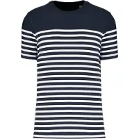 Kariban Pack 10 T-shirt marin col rond Bio homme Navy/White Stripes - Kariban K3033 - Taille 3XL