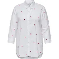 ONLY Chemisier 'CARNew Lina Grace' rouge / blanc