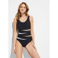 Bonprix Maillot 1 pièce sculptant, maintien fort, avec empiècements