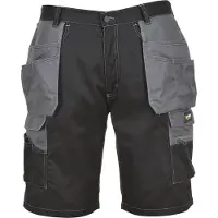 Portwest Short de travail multi-poche GRANIT Noir / Gris S