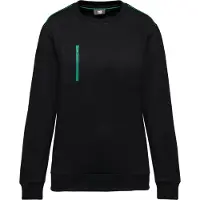 WK. Designed To Work Pack 5 Sweat-shirt DayToDay zip poche contrast? unisexe Black/ Kelly Green - WK. Designed To Work WK403 - Taille XS