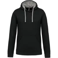 Kariban Pack 5 SWEAT-SHIRT CAPUCHE CONTRAST?E UNISEXE Oxford Grey/ Black - Kariban K446 - Taille 4XL