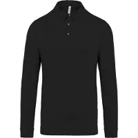 Kariban Pack 5 Polo jersey manches longues homme Noir - Kariban K264 - Taille S