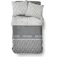 TODAY Ensemble de Housse de Couette TODAY Gris Foncé Super King 240 x 260 cm