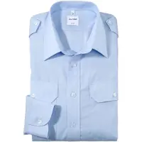 Olymp Comfort Fit Chemise de pilote bleu, Unicolore