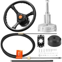 Vevor Kit Direction Hydraulique Hors-bord avec Câble 4,9 m SS13716