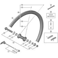 Shimano Axe creux pour roue avant de vélo de route WH-R9200-C50-TU-F, avec blocage rapide, etc.