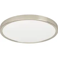 Eglo Lumière LED de plafond Fueva 6 rond - acier inoxydable - Ø 38,9cm
