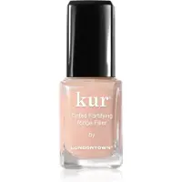 Londontown Kur Tinted Fortifying Ridge Filler vernis de base lissant pour ongles secs et fragiles teinte Apricot Beige 12 ml