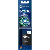 Oral-B | Replaceable toothbrush heads | EB50BRX-2 Cross Action Pro | Heads | For adults | Number of brush heads included 2 | Black