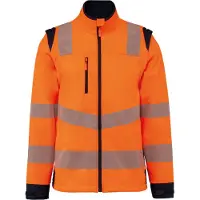 WK. Designed To Work Veste de sécurité softshell recyclée avec manches amovibles