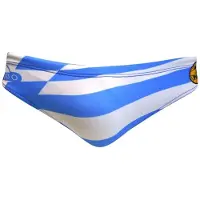Turbo Greece Swimming Brief Blanc,Bleu 4XL Homme
