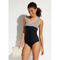 Bonprix Maillot 1 pièce sculptant à bretelles larges, maintien modéré
