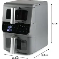 Domo Friteuse verticale double à air chaud 3,5+6,5 l - DO550FR