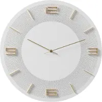 Kare design Horloge murale Leonardo blanche et dorée