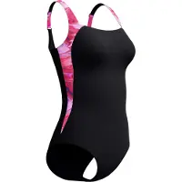 Speedo Print Luna Lustre Swimsuit Noir UK 44 Femme