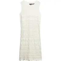 Superdry Femme Robe Courte en Crochet White Taille: 44