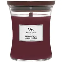 Woodwick Phantom Cherry bougie parfumée avec mèche en bois 275 g