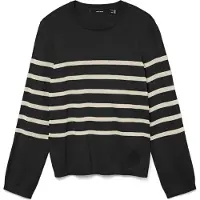 Vero Moda Pull-over 'Saba' noir / blanc