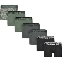 Björn Borg Boxers - 7 Pack - Vert/Noir - - 15-16 ans (170-176) - Boxers