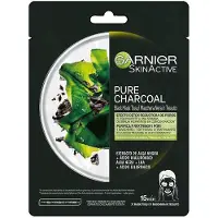 Garnier Masque facial - - PURE CHARCOAL - Noir - Sans parabène - Tous types de peau