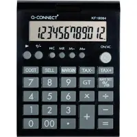Q-CONNECT Tischrechner 12-stellig schwarz (Fonctionnement sur piles, Panneau solaire)