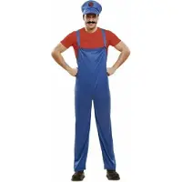 My Other Me Fun Company Super Plumber Costume Bleu 2XL Enfants